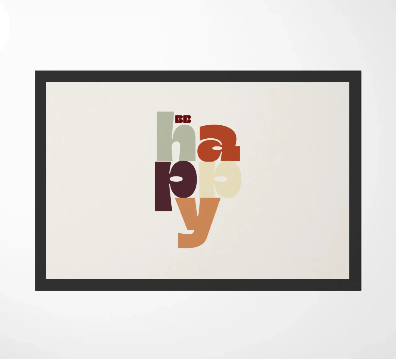 BE HAPPY Retro Typography Poster zerbino da Imaginative