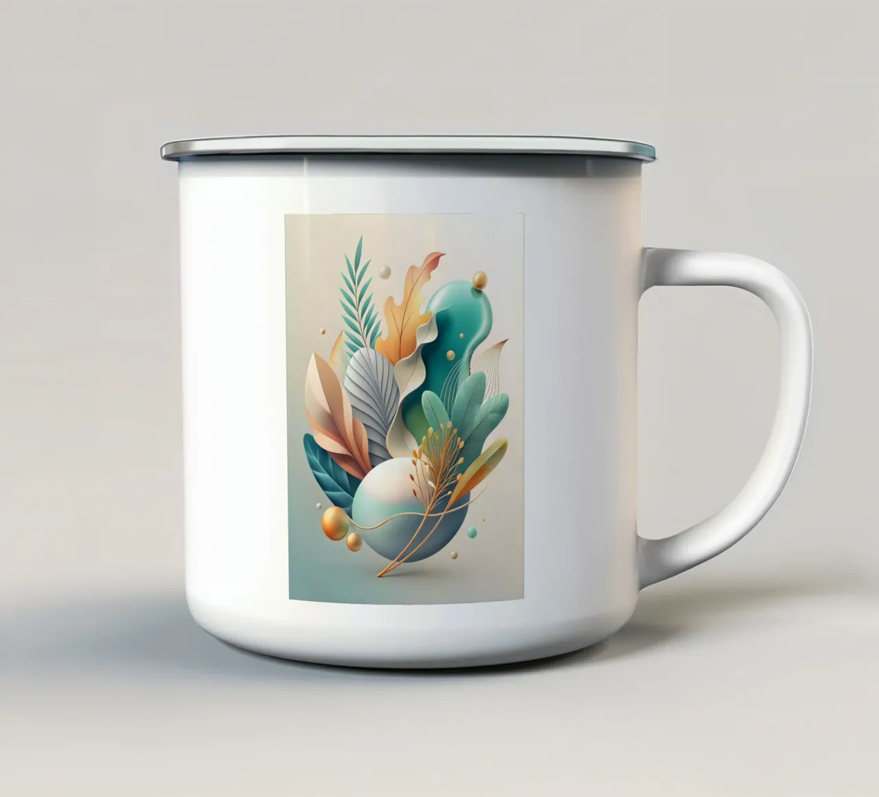 Herbstliche Abstraktion Emaille Tasse von Artistic-shop
