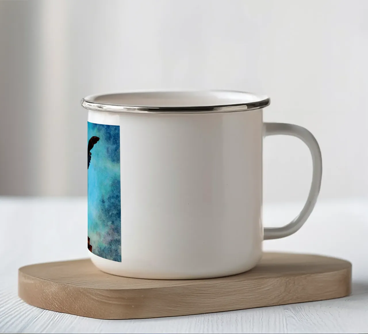 L'angelo nero tazza in smalto da Piccola Serenata