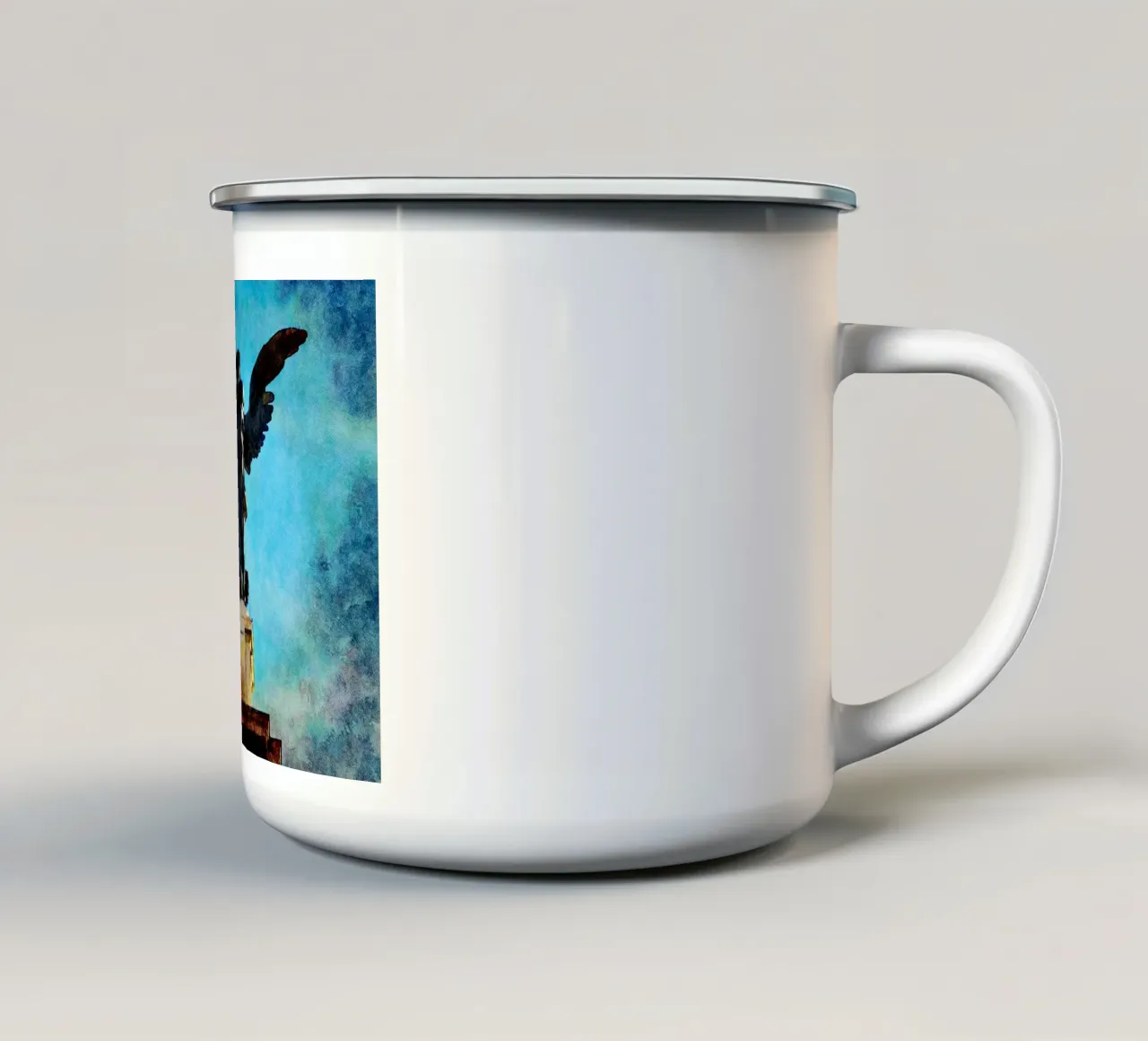 L'angelo nero tazza in smalto da Piccola Serenata