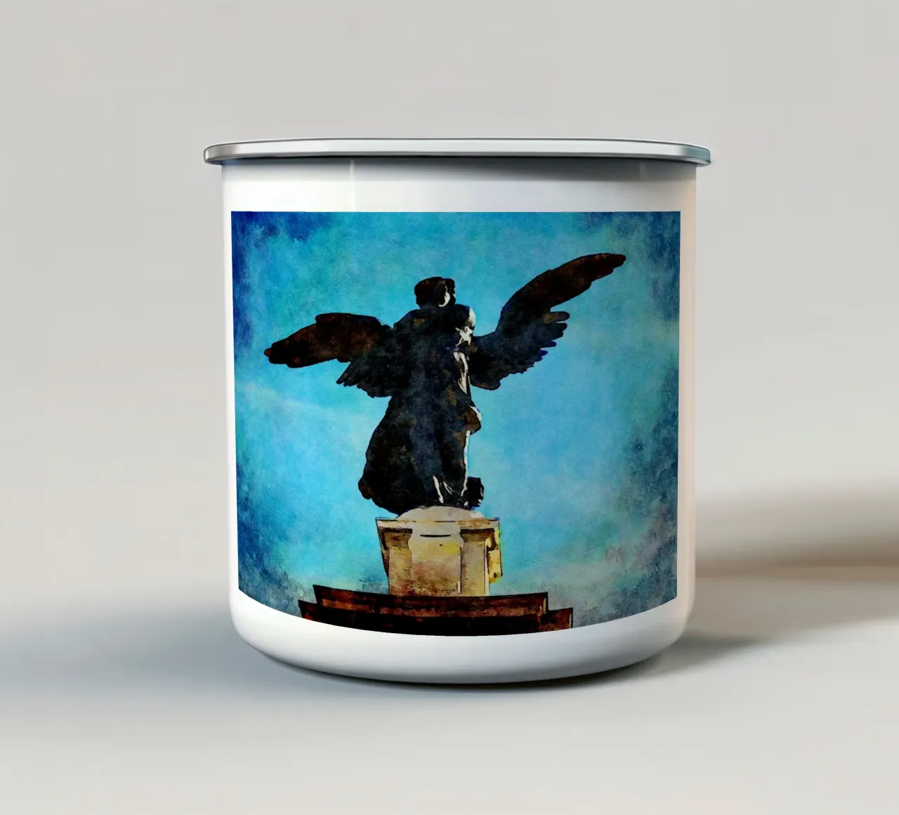 L'angelo nero tazza in smalto da Piccola Serenata