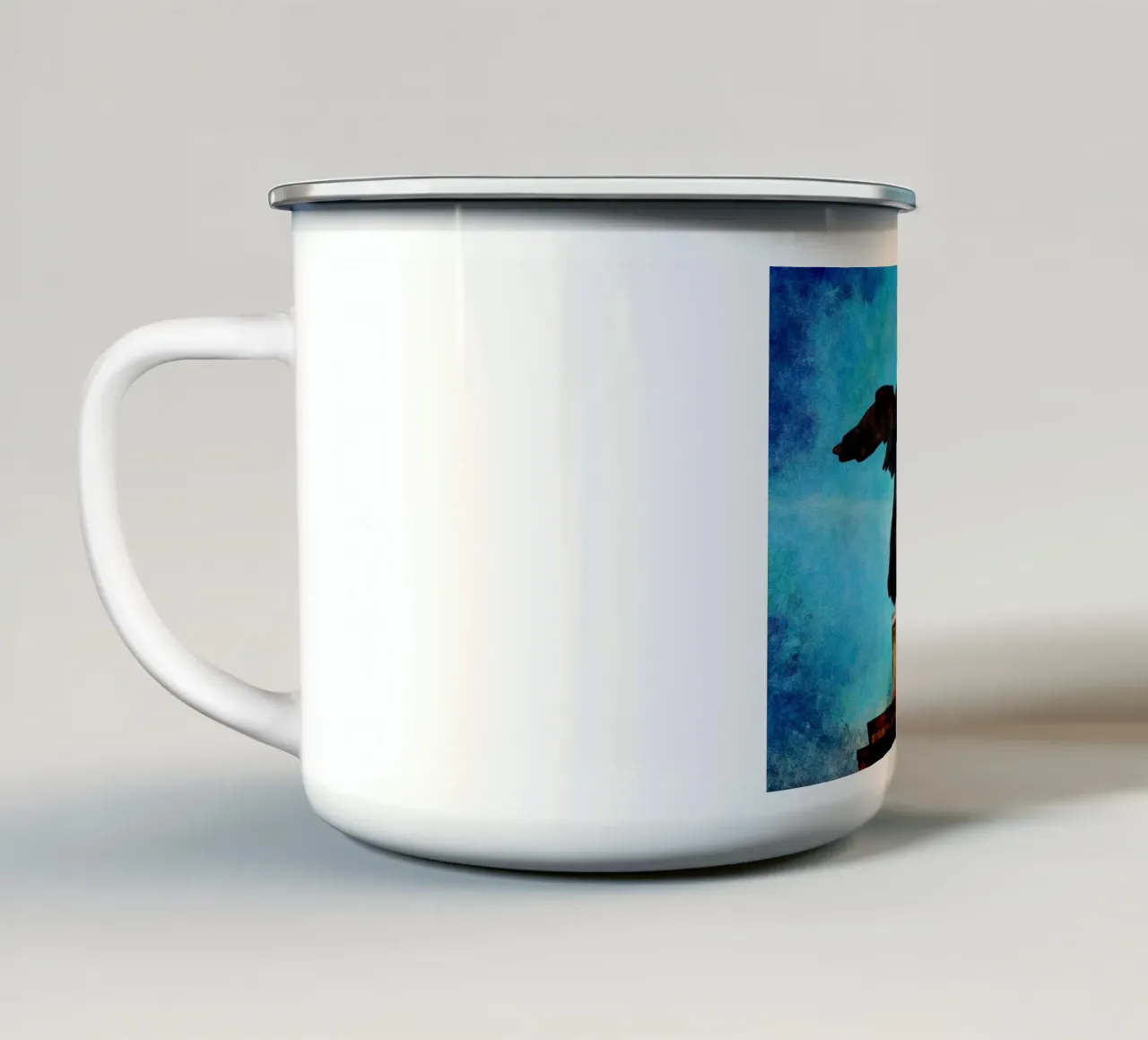 L'angelo nero tazza in smalto da Piccola Serenata