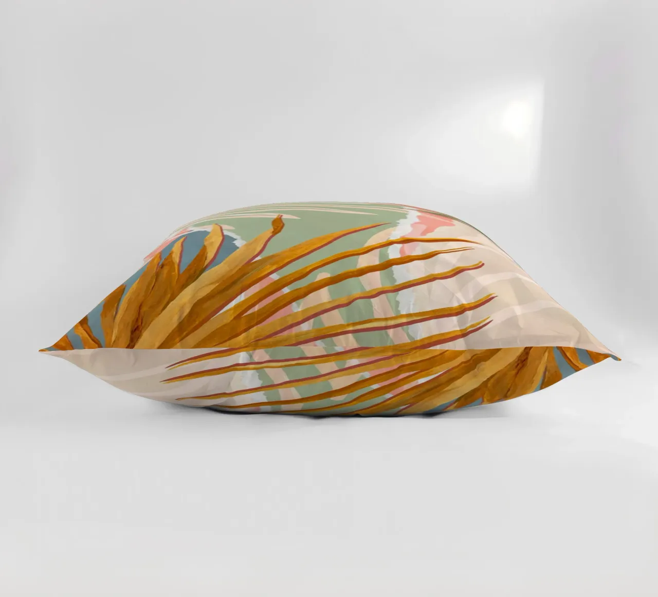 Palm Leaves Abstract Art Print decorative cushion by Violets Print House