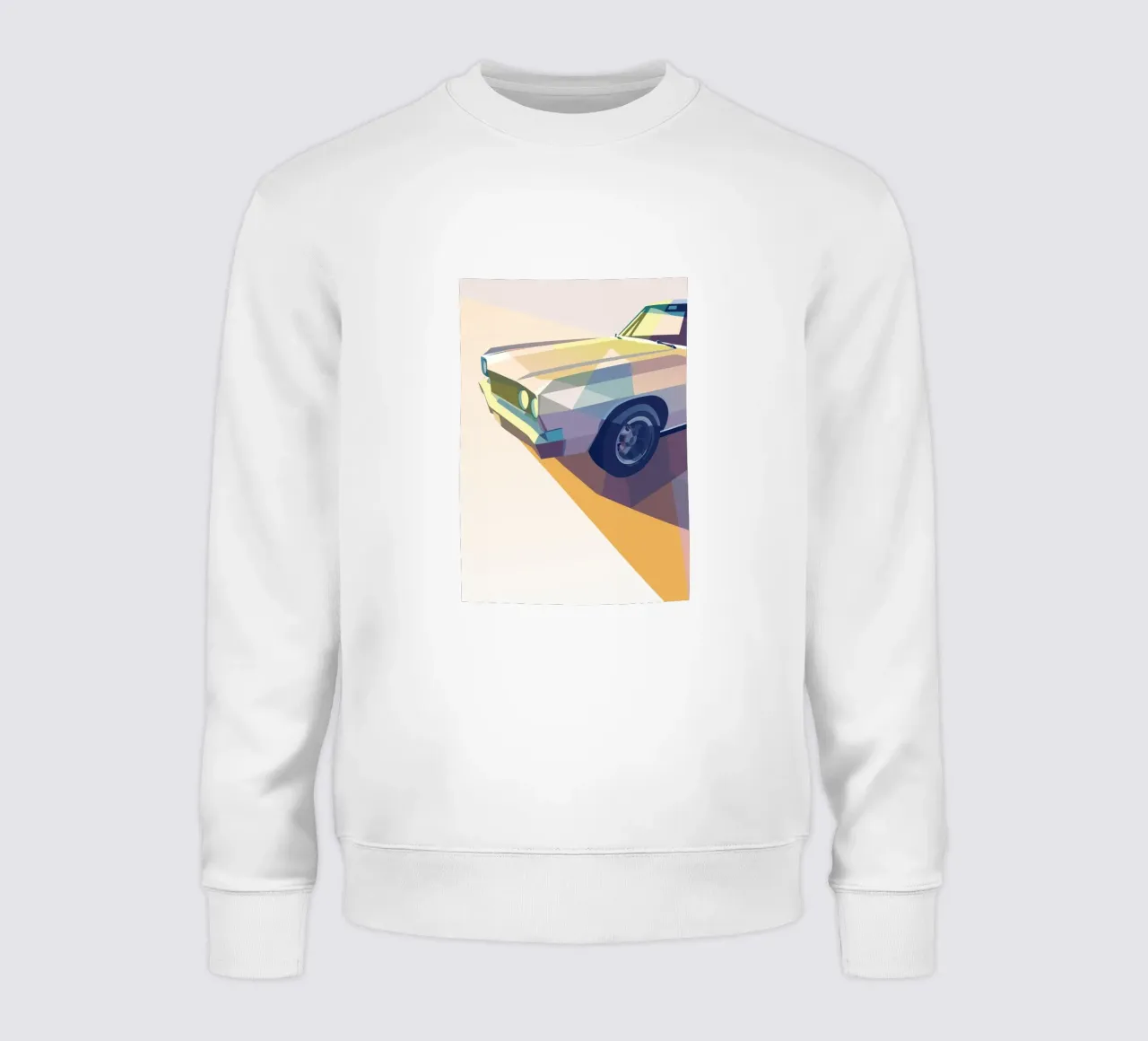 Classic Car with Geometric Style sweatshirt by POLYGON SPECIAL