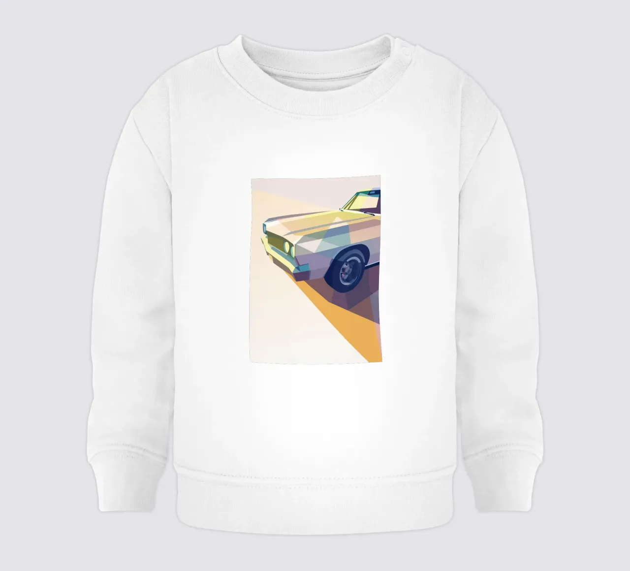 Auto d'epoca con stile geometrico felpa neonato da POLYGON SPECIAL