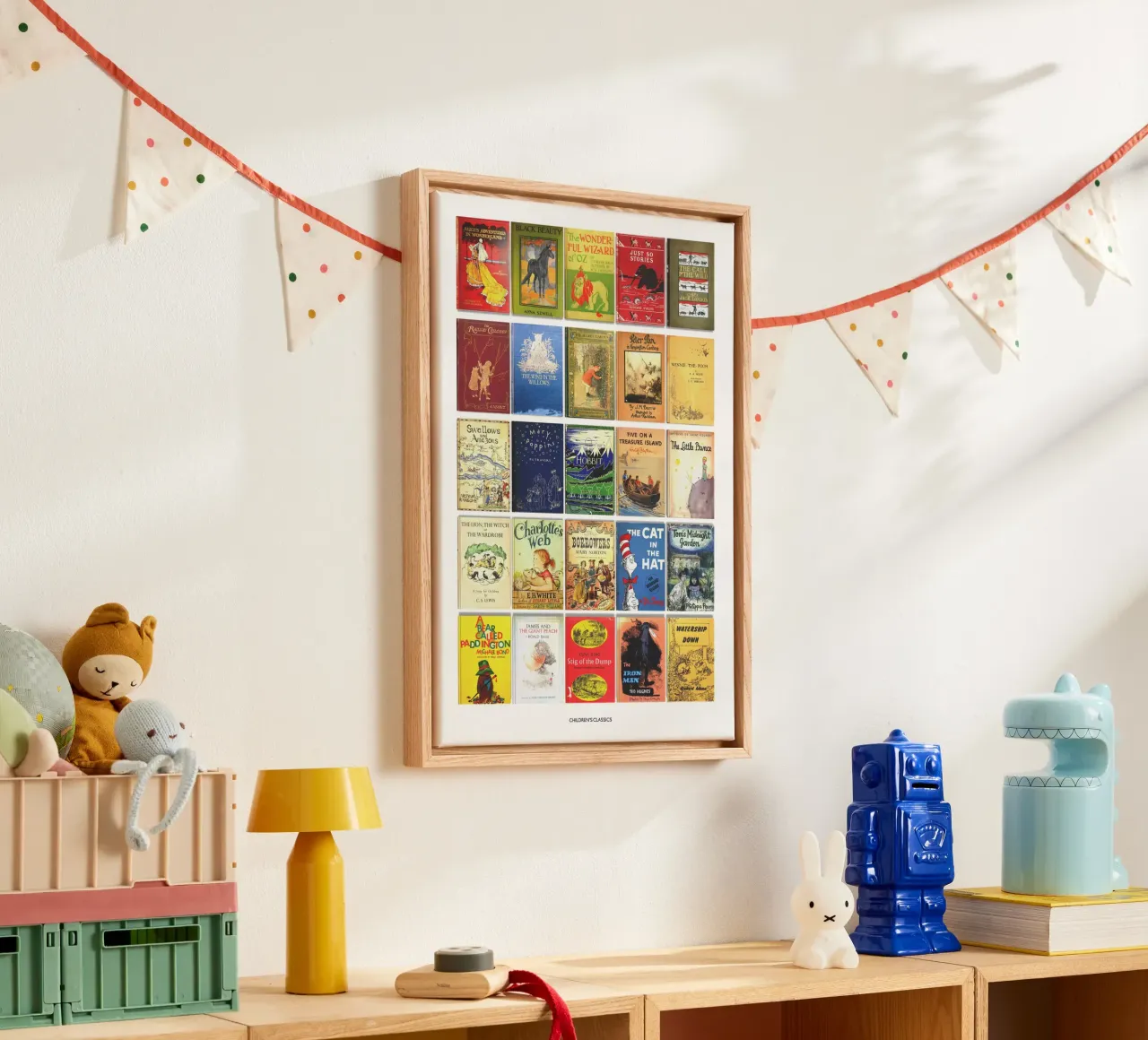 I più grandi libri per l'infanzia - Raccolta di copertine della prima edizione tela con Cornice a cassetta da MissLiterarty