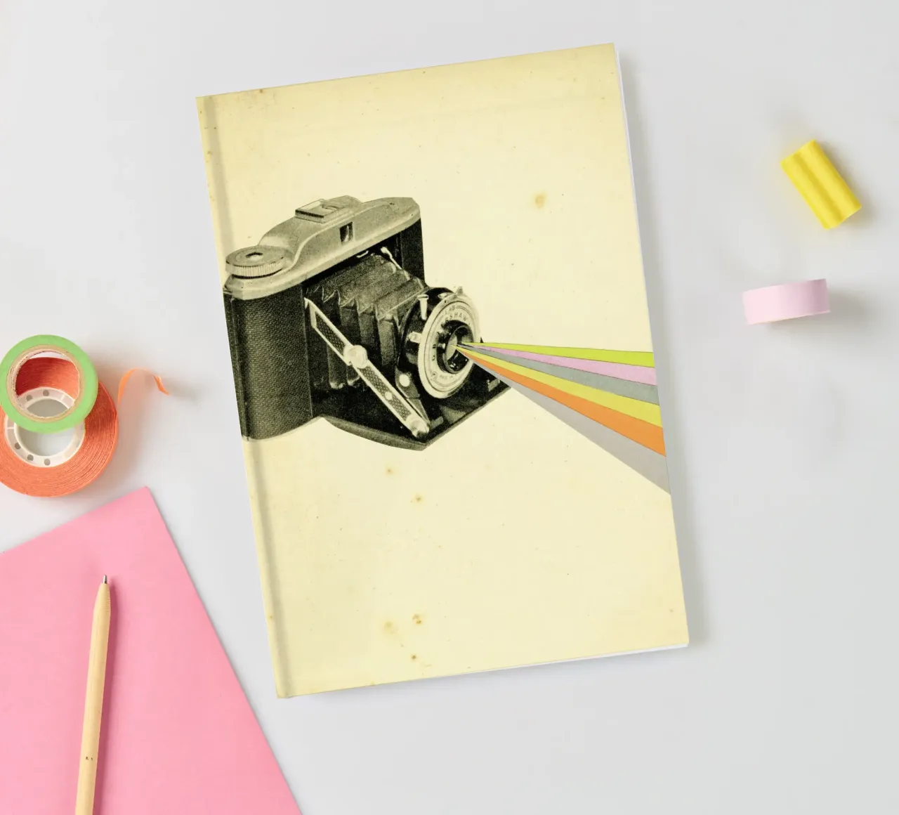 It's a Colourful World notebook by Cassia Beck Collage