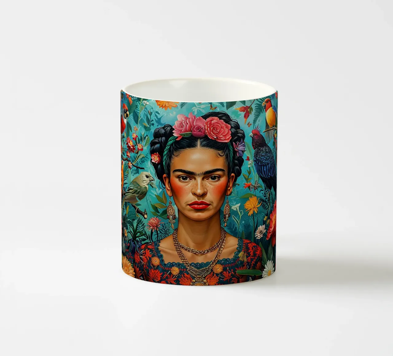 Frida Kahlo "Unstoppable Vision" tazza in ceramica da Fantasias Florales
