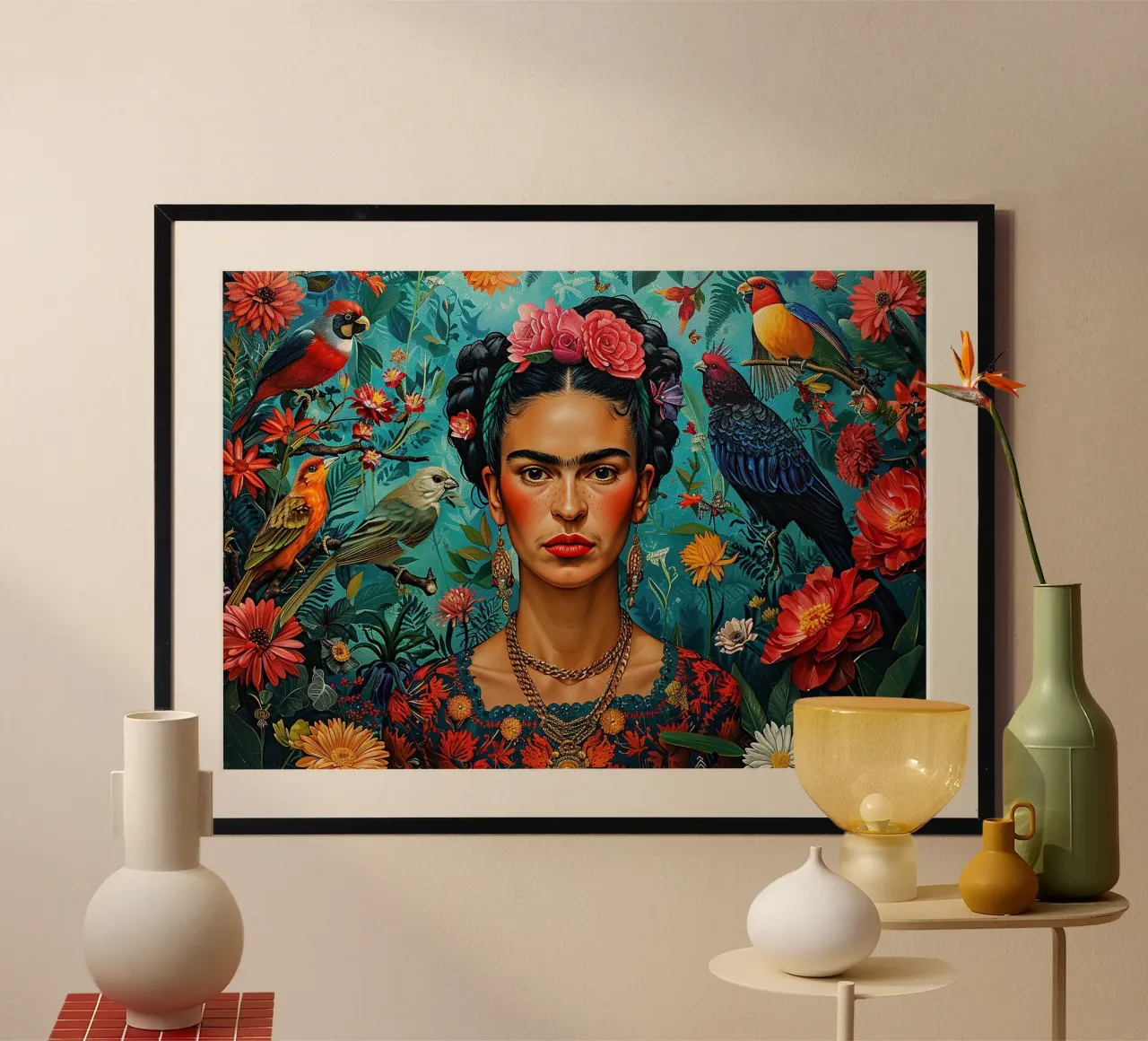 Frida Kahlo "Unstoppable Vision" carta hahnemühle da Fantasias Florales