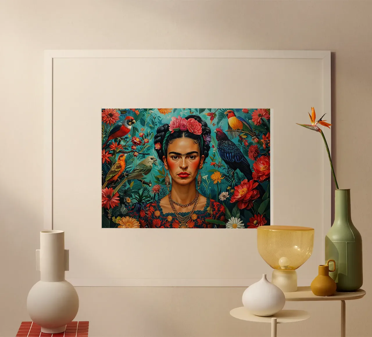 Frida Kahlo "Unstoppable Vision" carta hahnemühle da Fantasias Florales