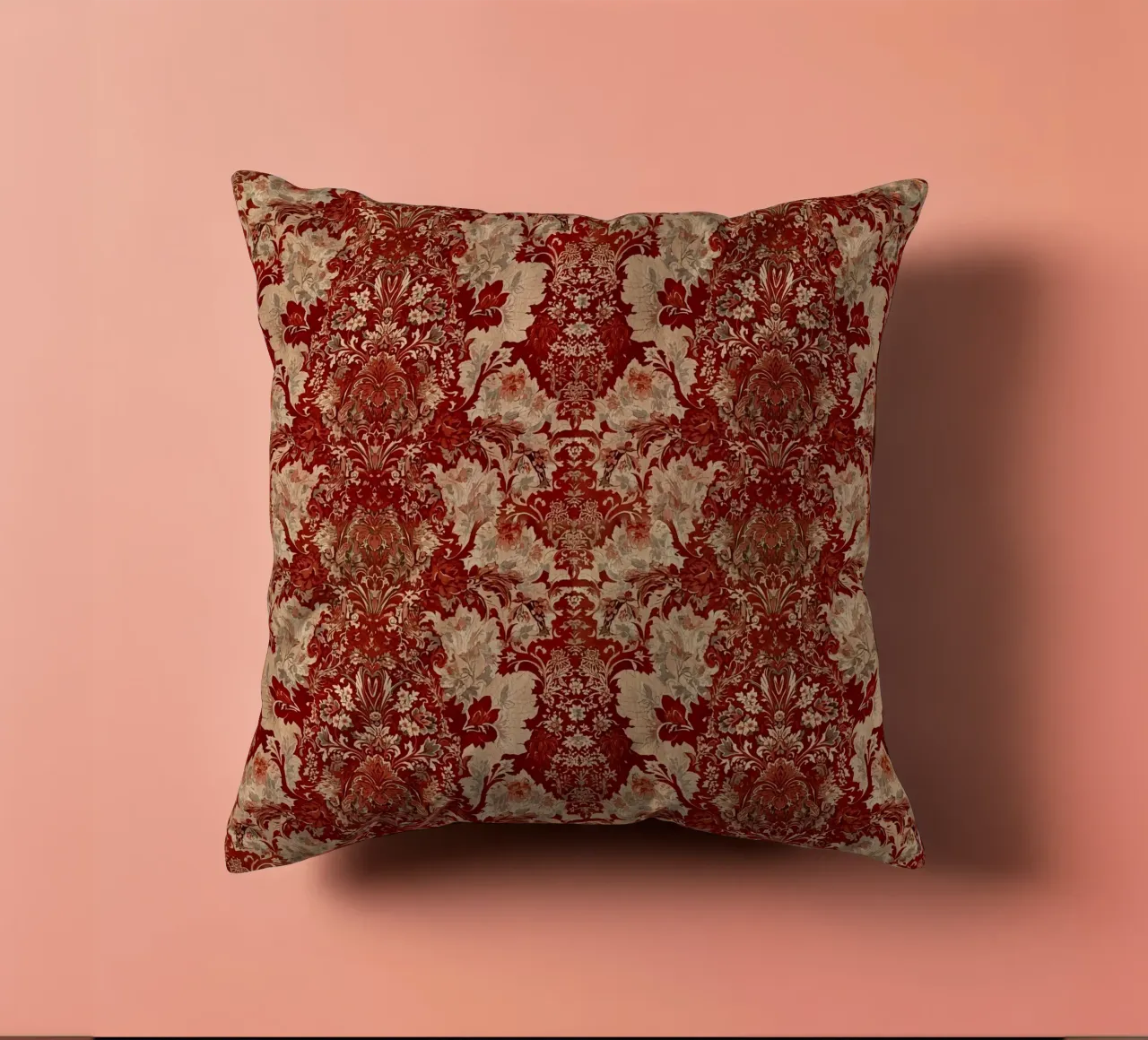 Vintage Red Damask Pattern cuscino da AzStore11