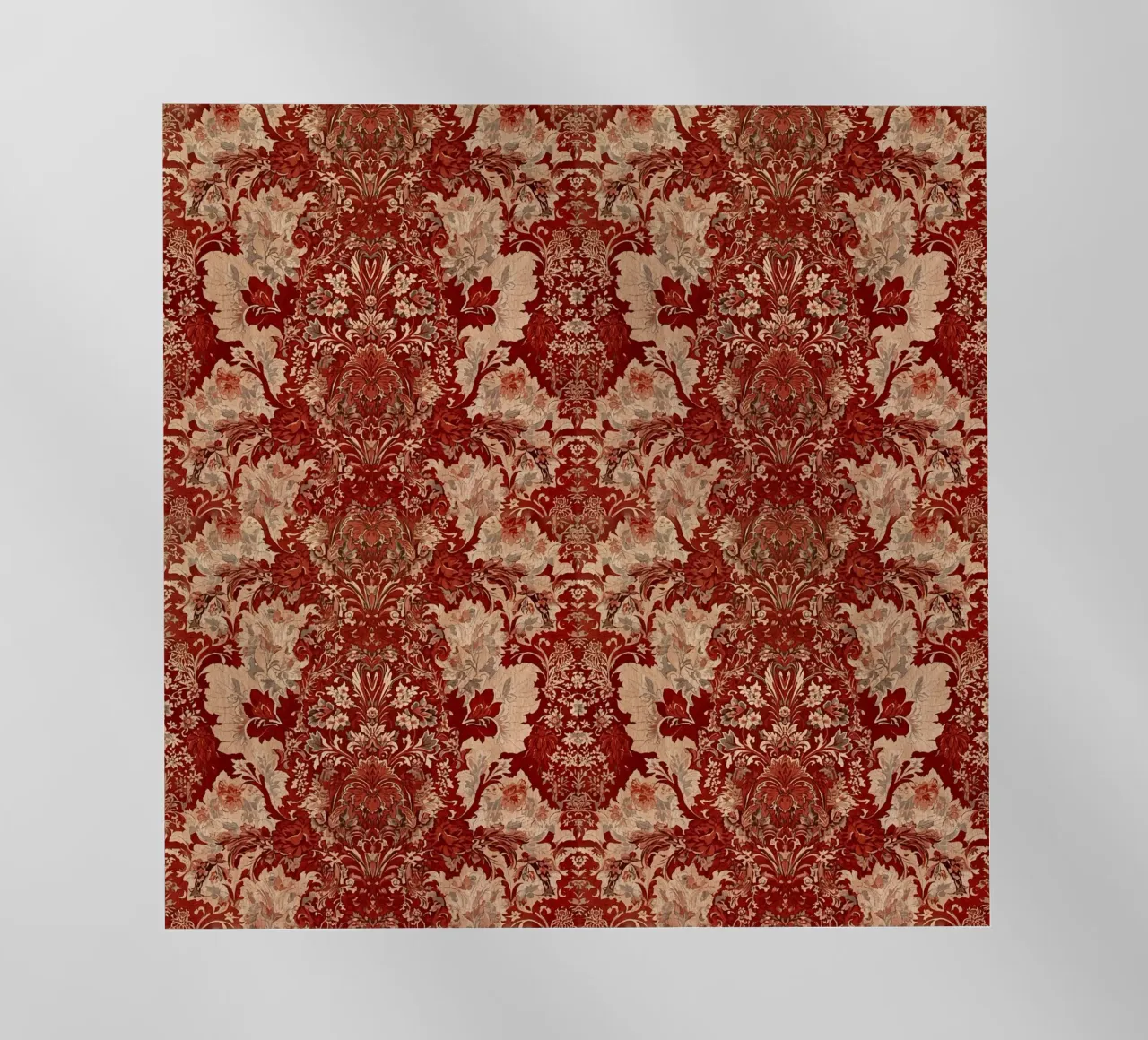 Vintage Red Damask Pattern pellicola backlit da AzStore11
