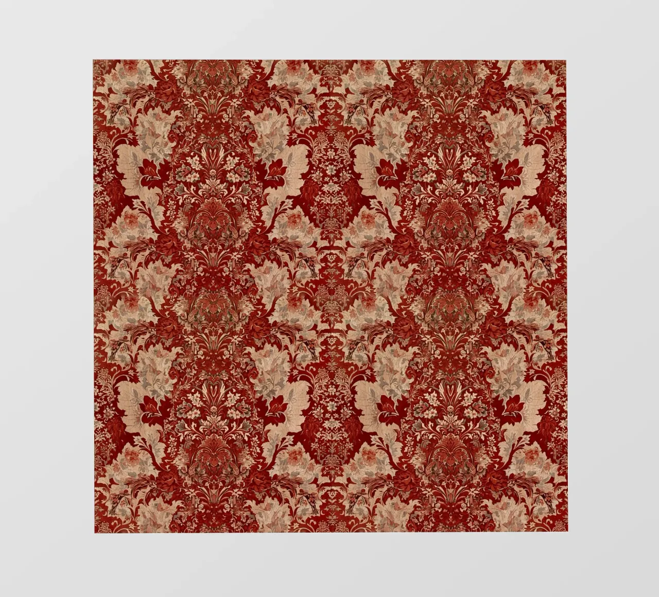 Vintage Red Damask Pattern telo in pvc da AzStore11