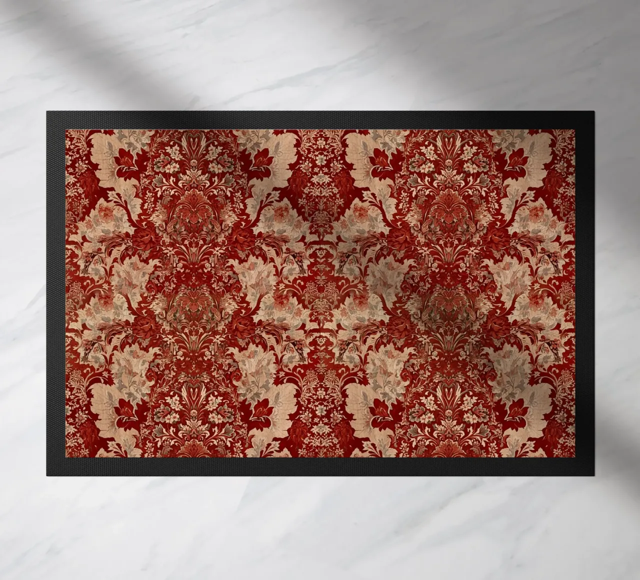 Vintage Red Damask Pattern zerbino da AzStore11
