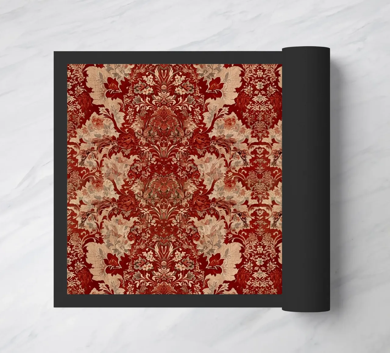 Vintage Red Damask Pattern zerbino da AzStore11