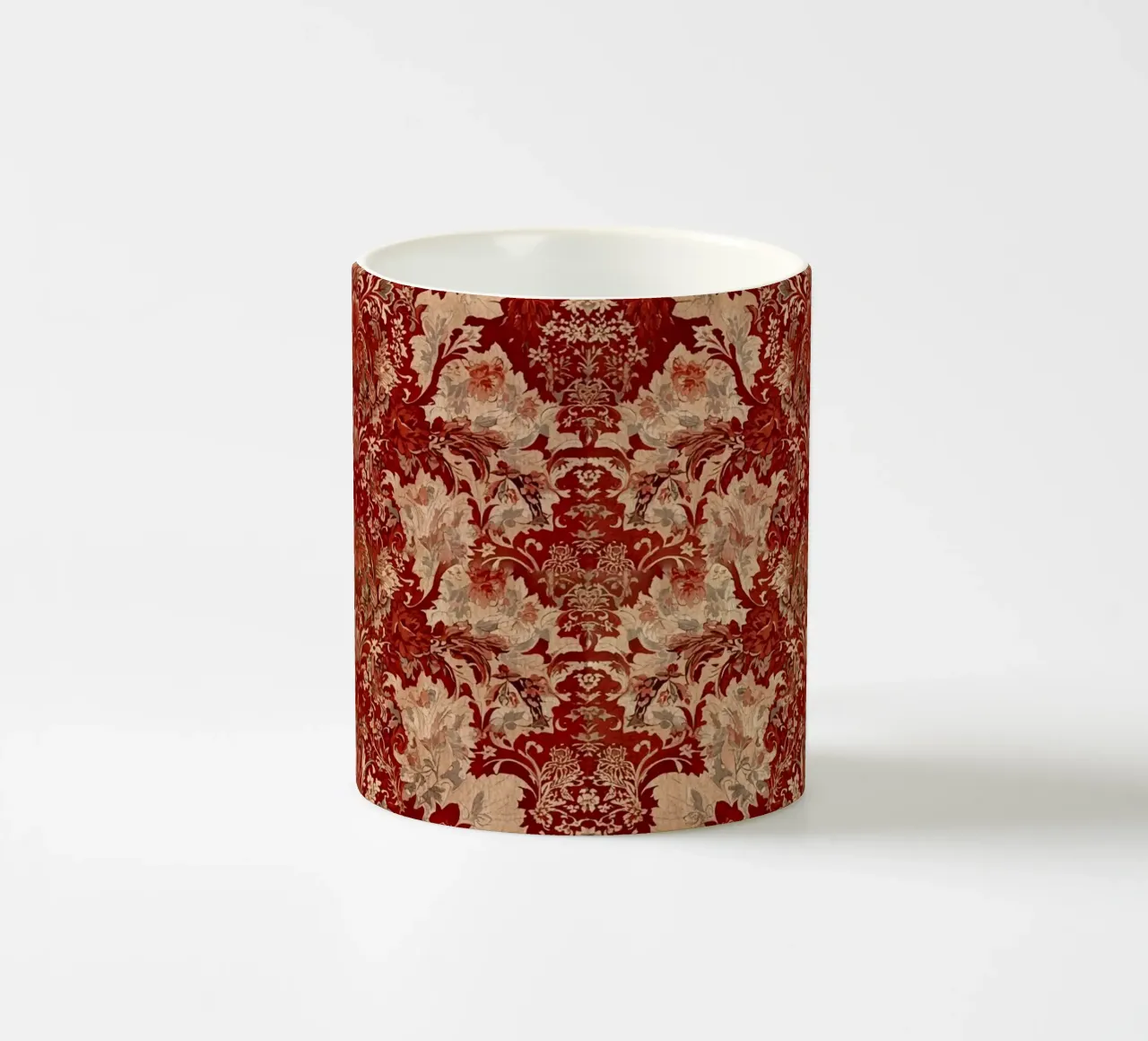 Vintage Red Damask Pattern tazza in ceramica da AzStore11