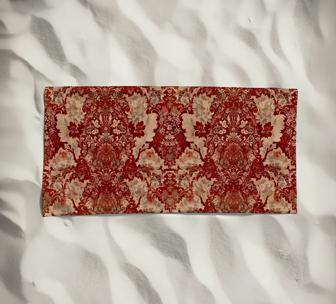 Vintage Red Damask Pattern telo mare da AzStore11