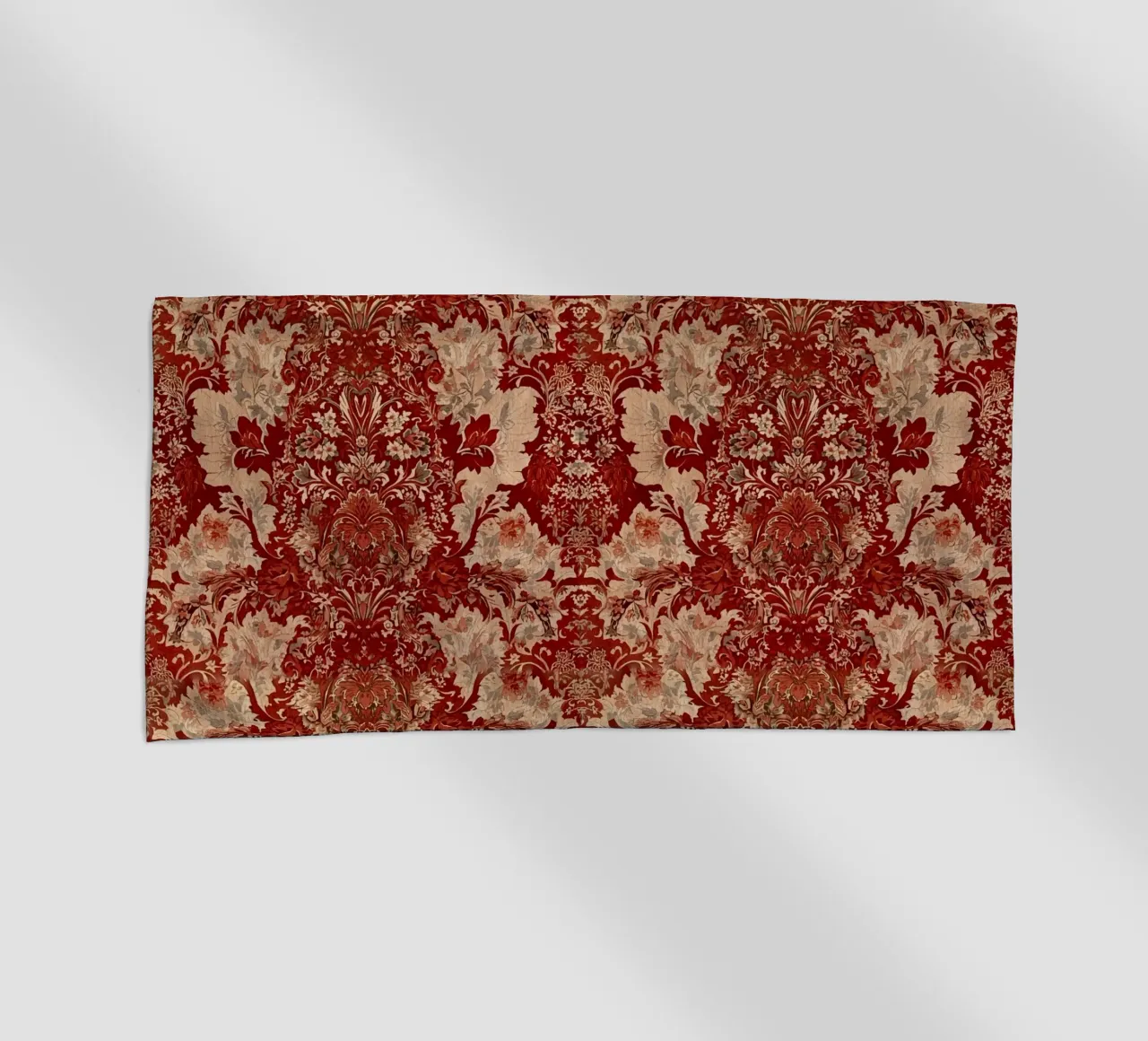 Vintage Red Damask Pattern telo mare da AzStore11