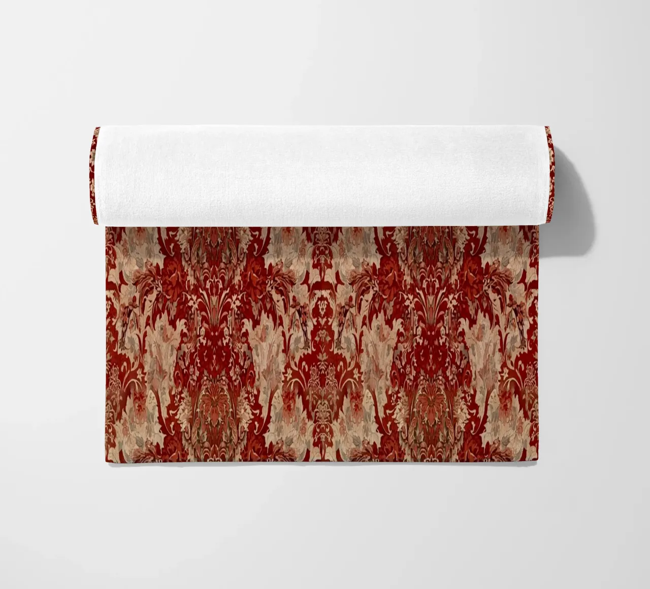 Vintage Red Damask Pattern telo mare da AzStore11