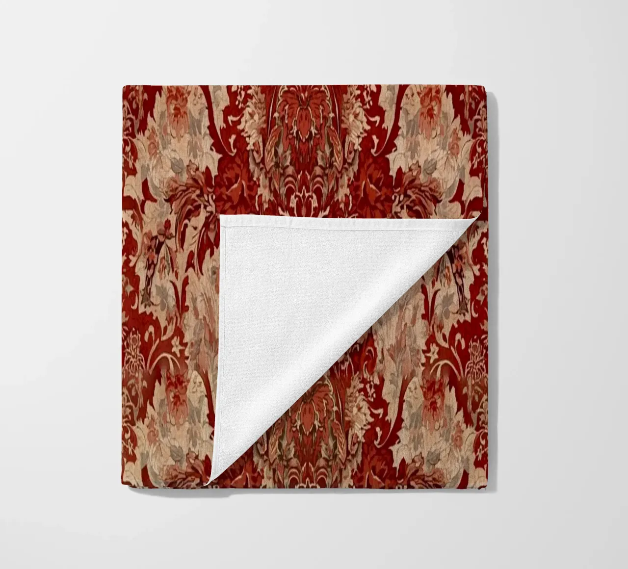 Vintage Red Damask Pattern telo mare da AzStore11