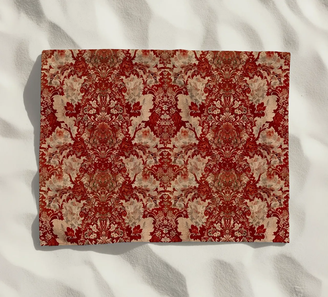 Vintage Red Damask Pattern telo mare da AzStore11