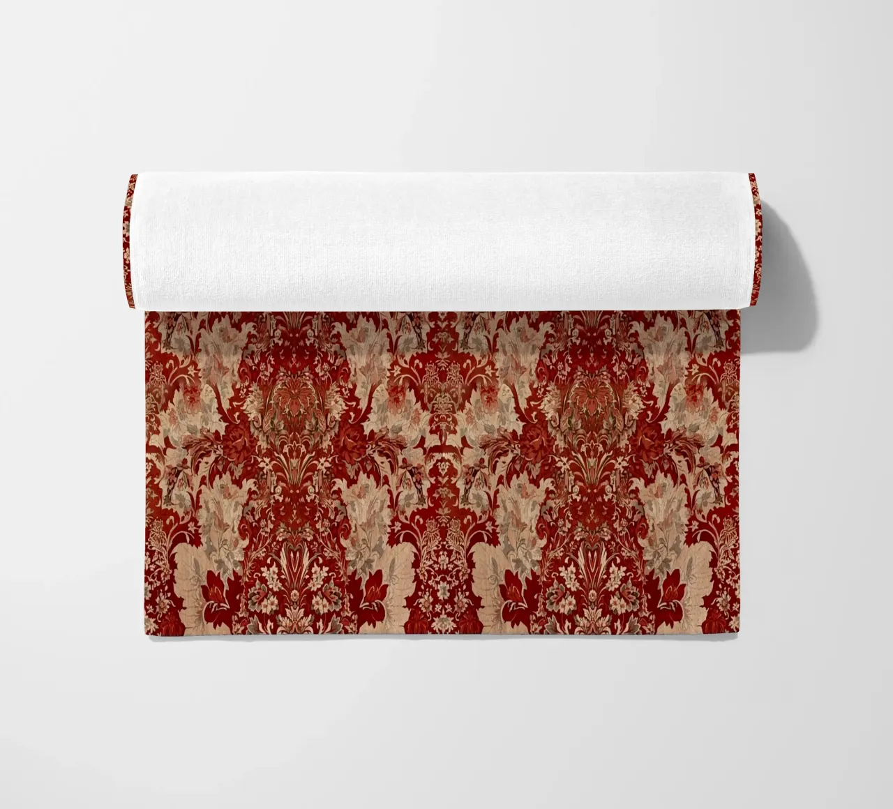 Vintage Red Damask Pattern telo mare da AzStore11