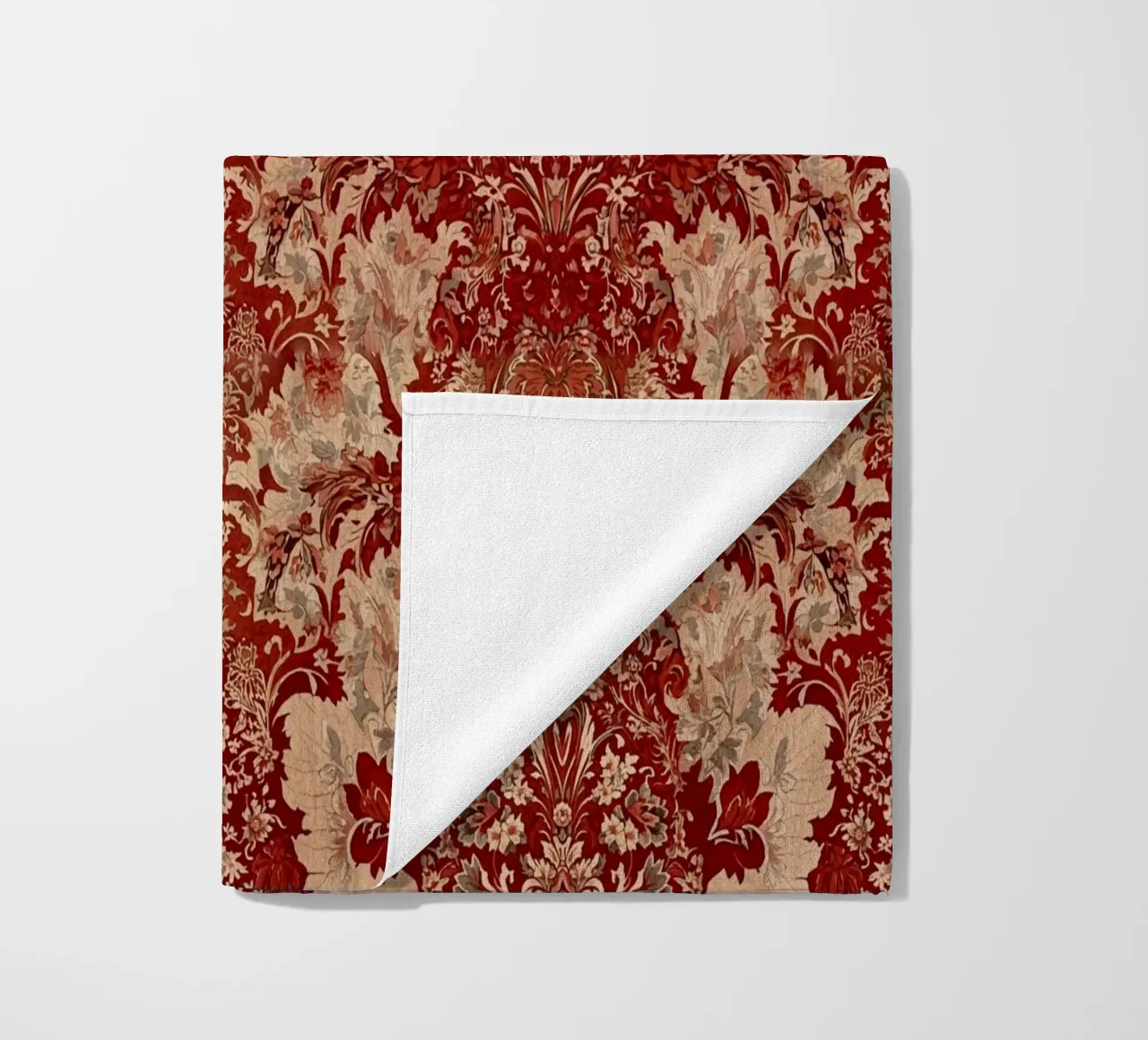 Vintage Red Damask Pattern telo mare da AzStore11