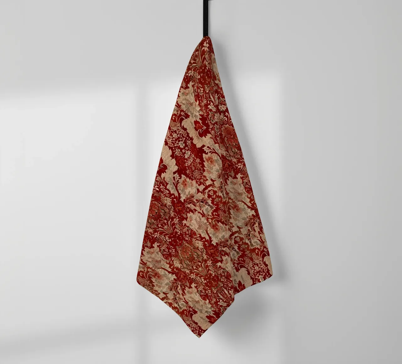 Vintage Red Damask Pattern canovaccio da cucina da AzStore11