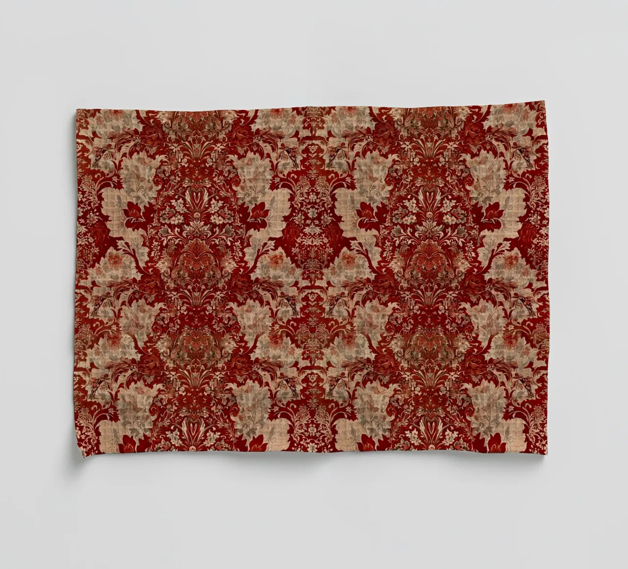 Vintage Red Damask Pattern canovaccio da cucina da AzStore11