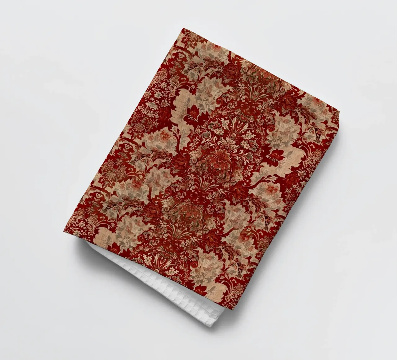 Vintage Red Damask Pattern canovaccio da cucina da AzStore11