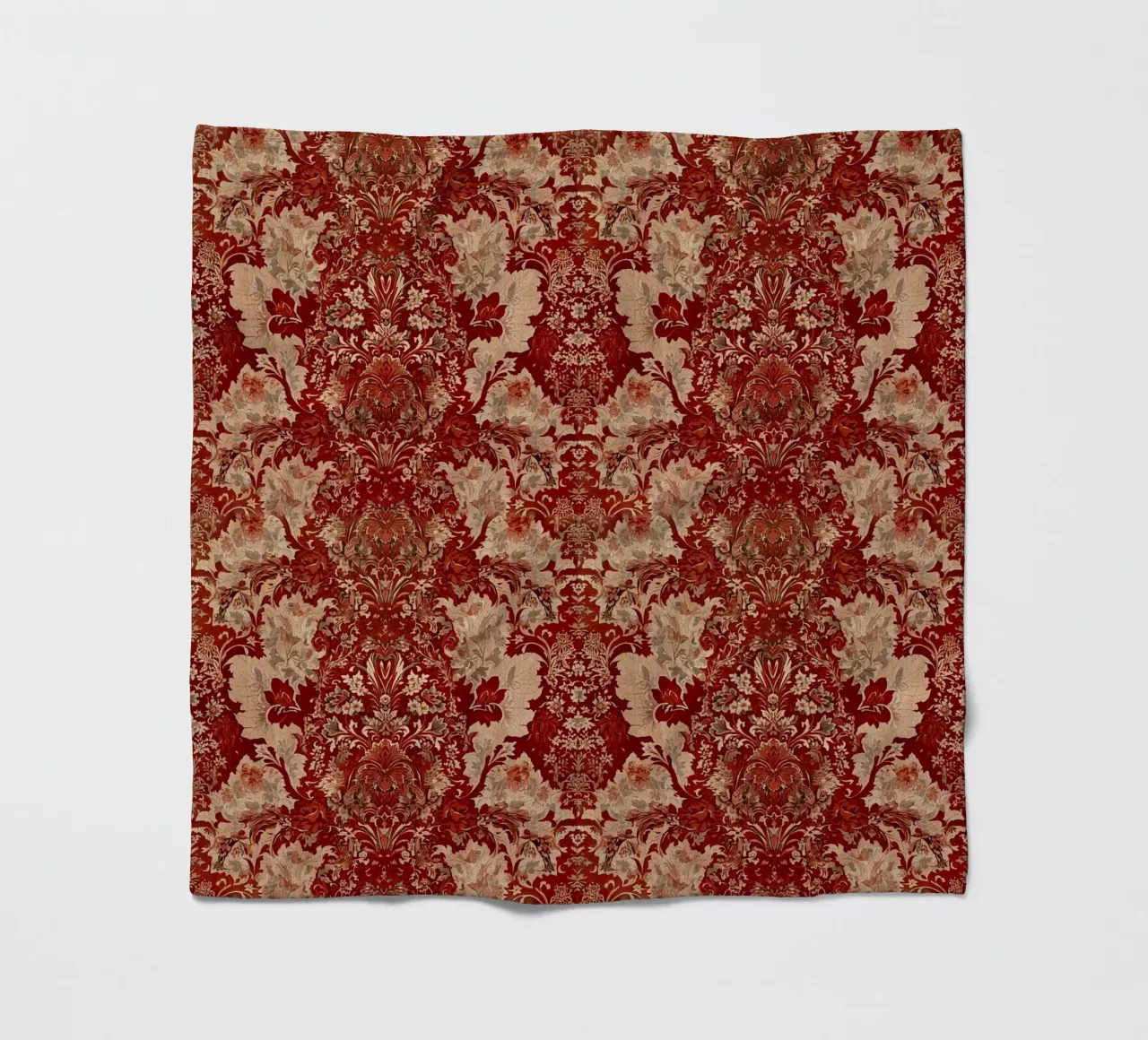 Vintage Red Damask Pattern coperta in pile da AzStore11