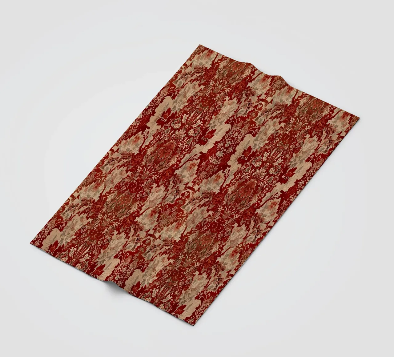 Vintage Red Damask Pattern coperta in pile da AzStore11