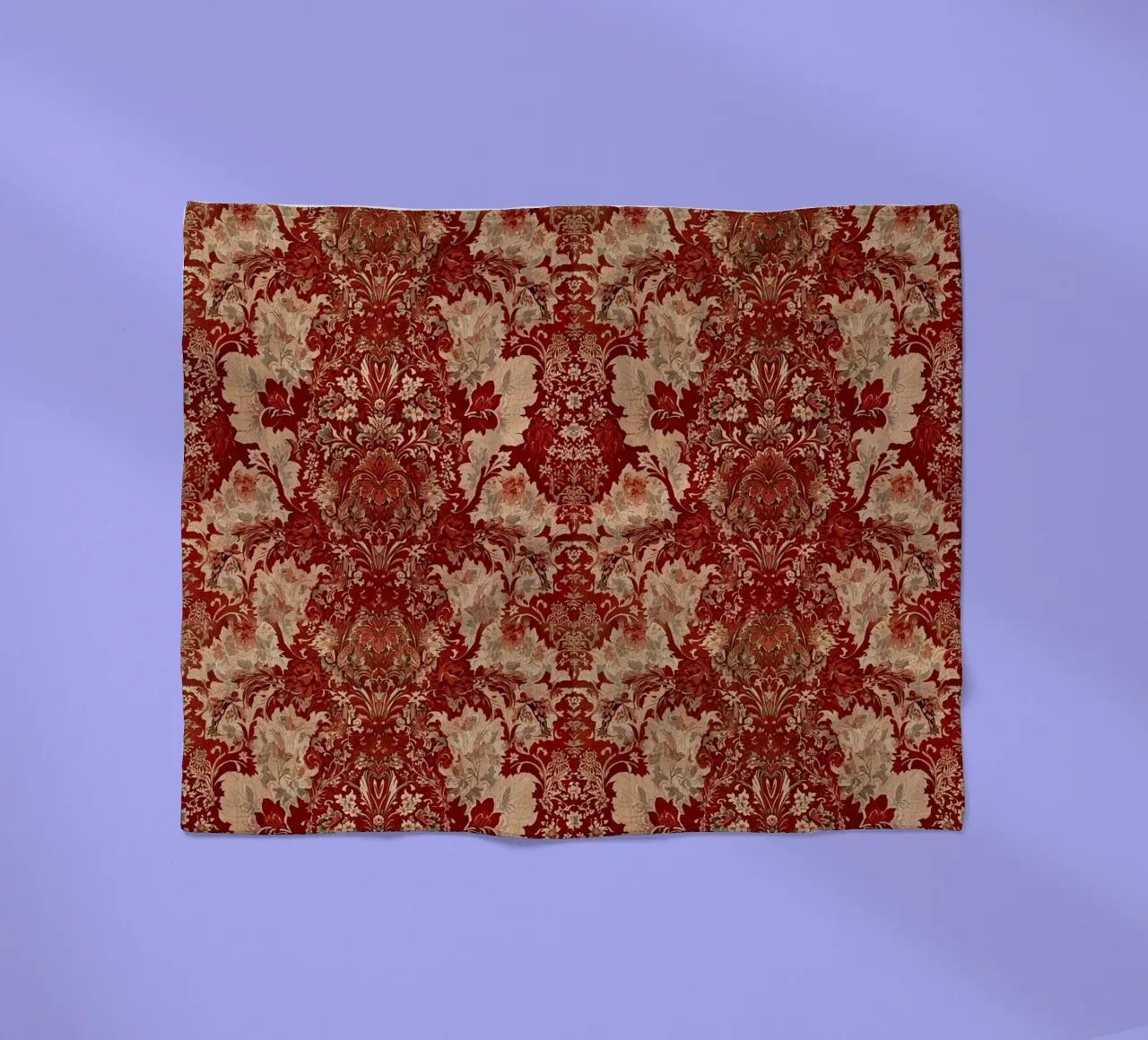 Vintage Red Damask Pattern coperta in pile da AzStore11