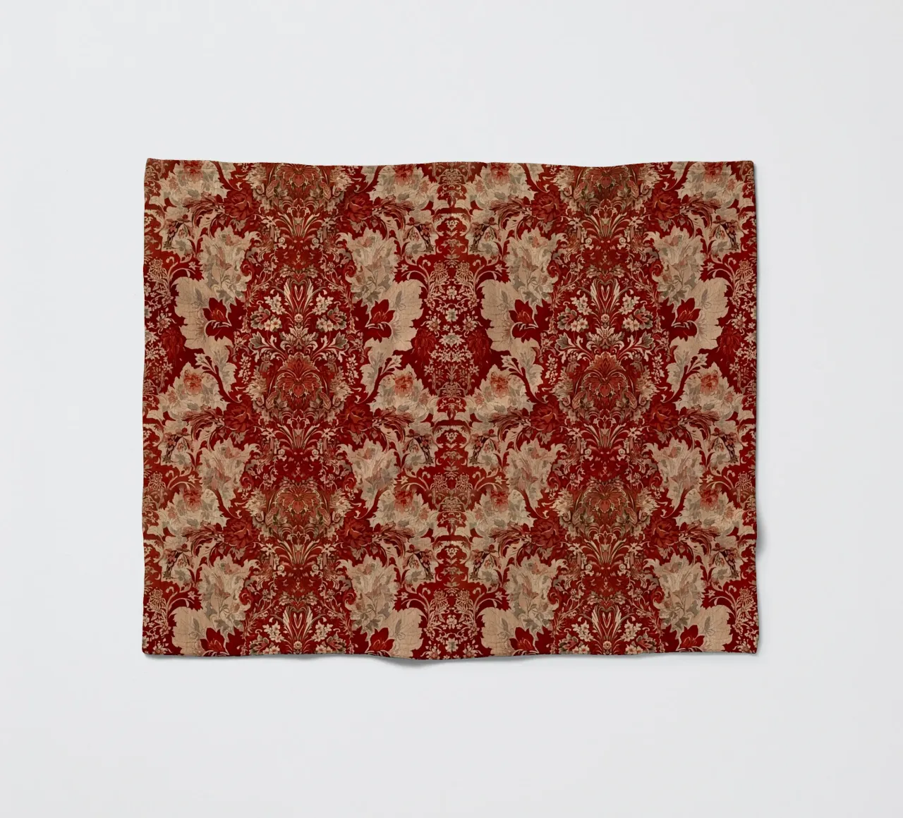 Vintage Red Damask Pattern coperta in pile da AzStore11