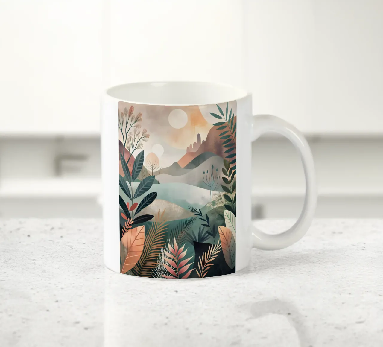Tramonto sereno tazza in ceramica da Artistic-shop
