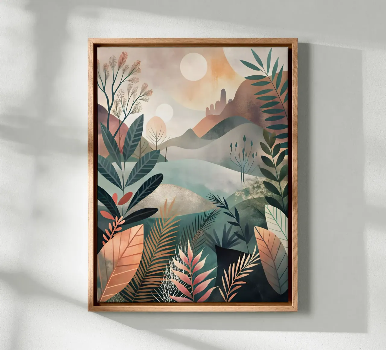 Tramonto sereno tela con Cornice a cassetta da Artistic-shop
