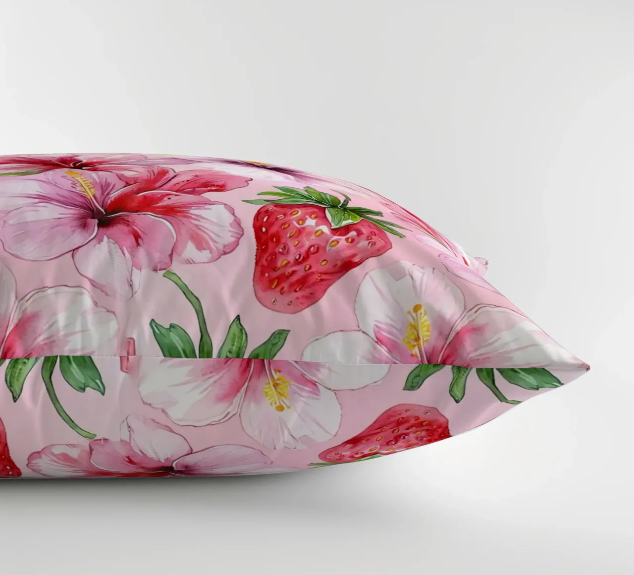 Strawberry Hibiscus Pattern cuscino da AzStore11
