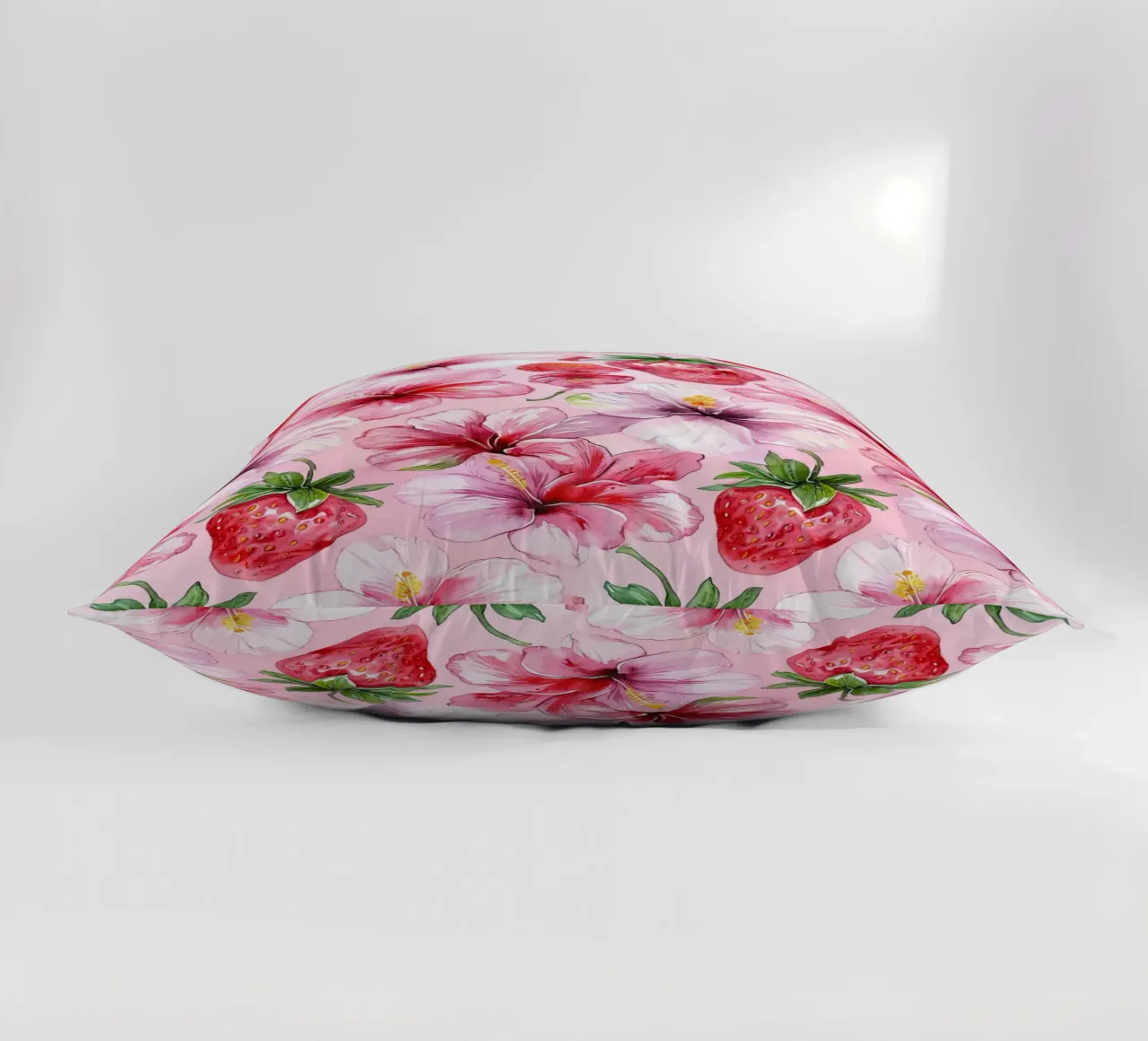 Strawberry Hibiscus Pattern cuscino da AzStore11