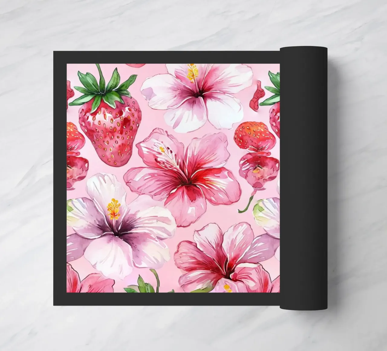 Strawberry Hibiscus Pattern zerbino da AzStore11