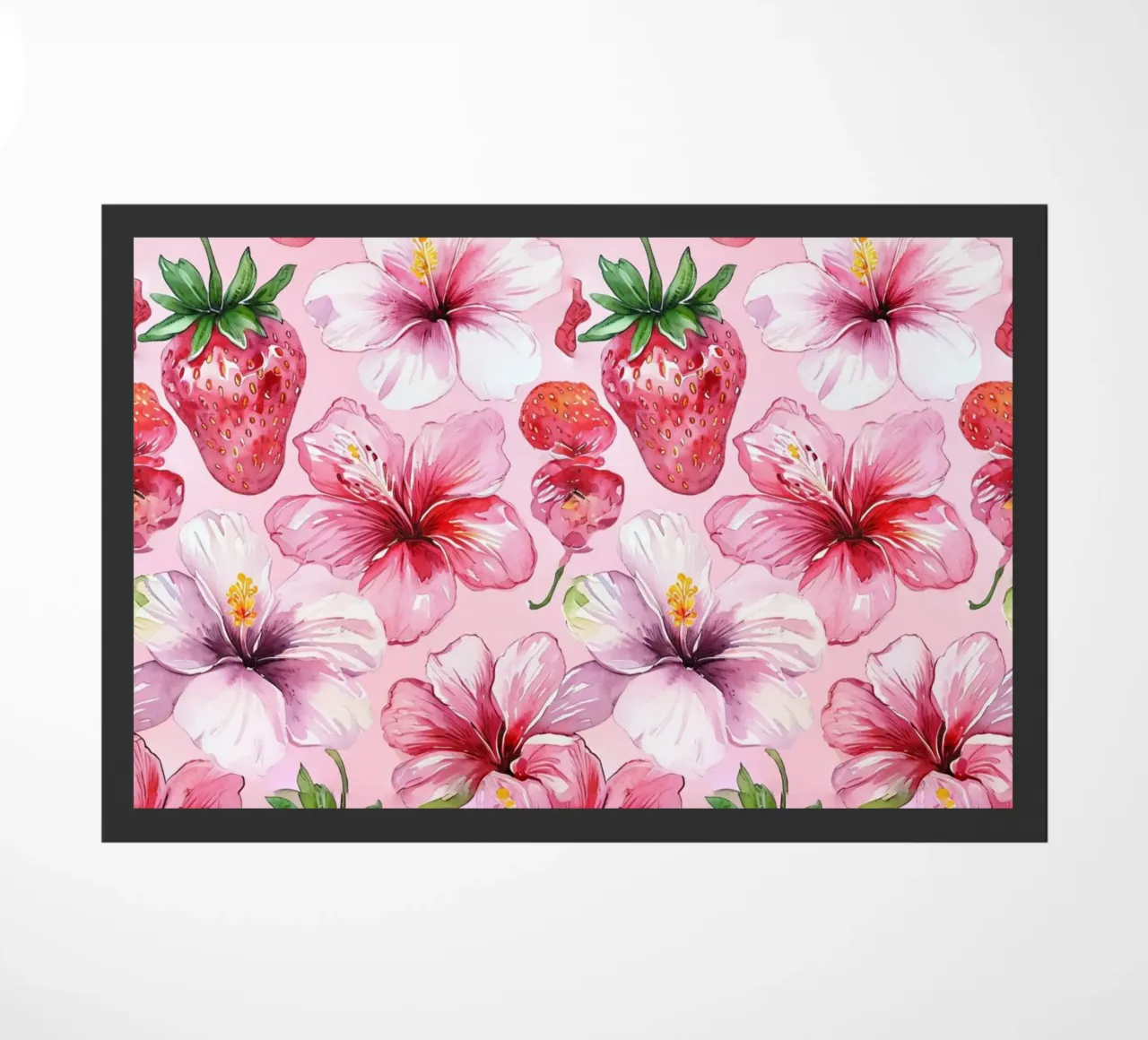 Strawberry Hibiscus Pattern zerbino da AzStore11