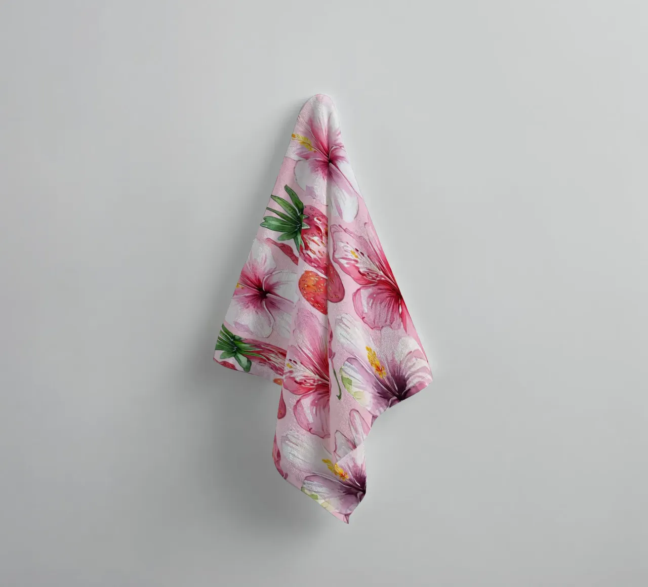 Strawberry Hibiscus Pattern asciugamano da bagno da AzStore11