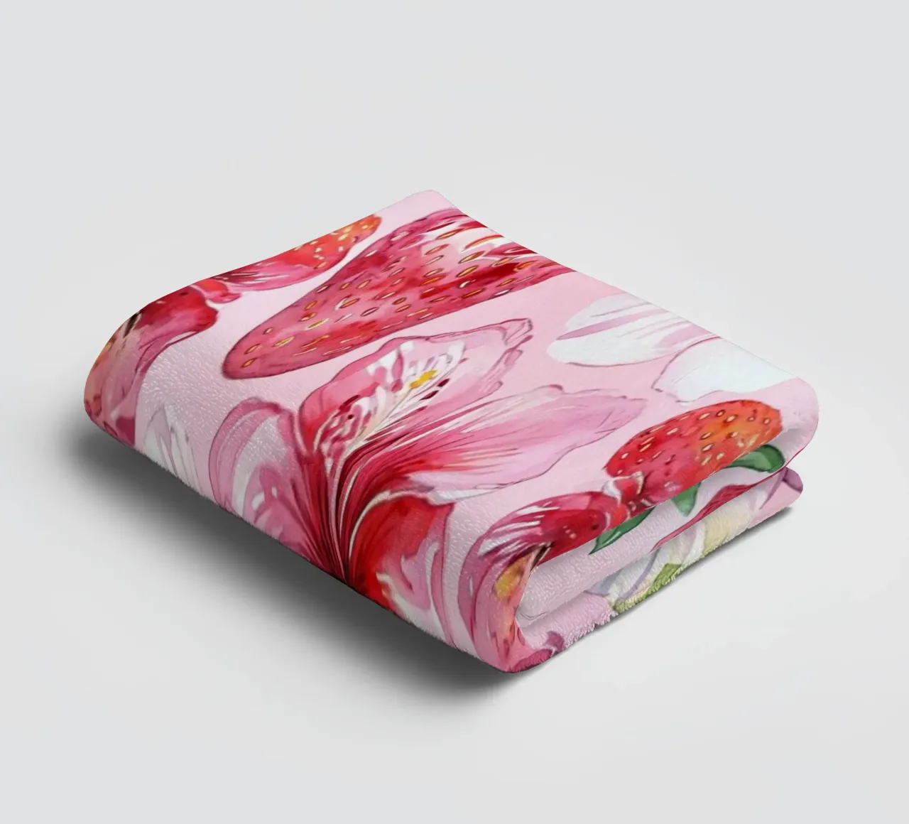 Strawberry Hibiscus Pattern asciugamano da bagno da AzStore11