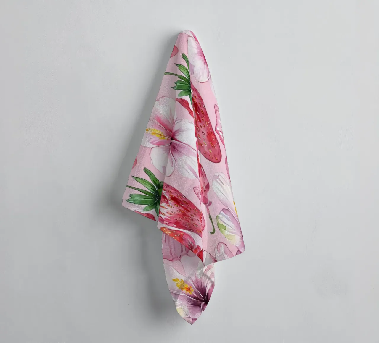 Strawberry Hibiscus Pattern asciugamano da bagno da AzStore11