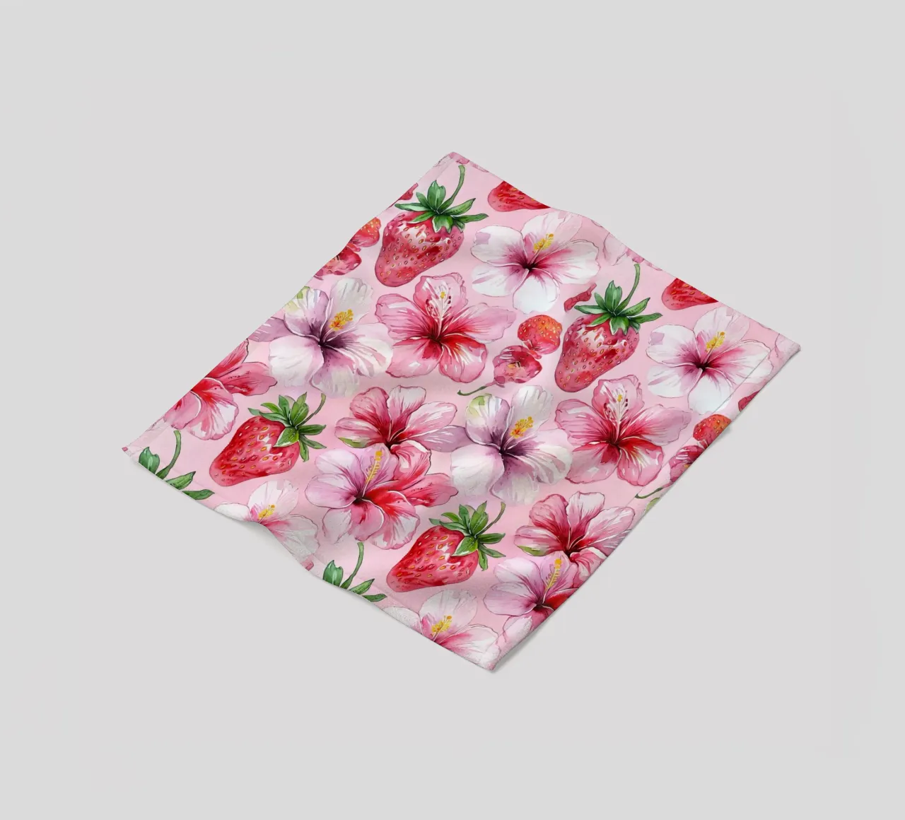Strawberry Hibiscus Pattern coperta in pile da AzStore11