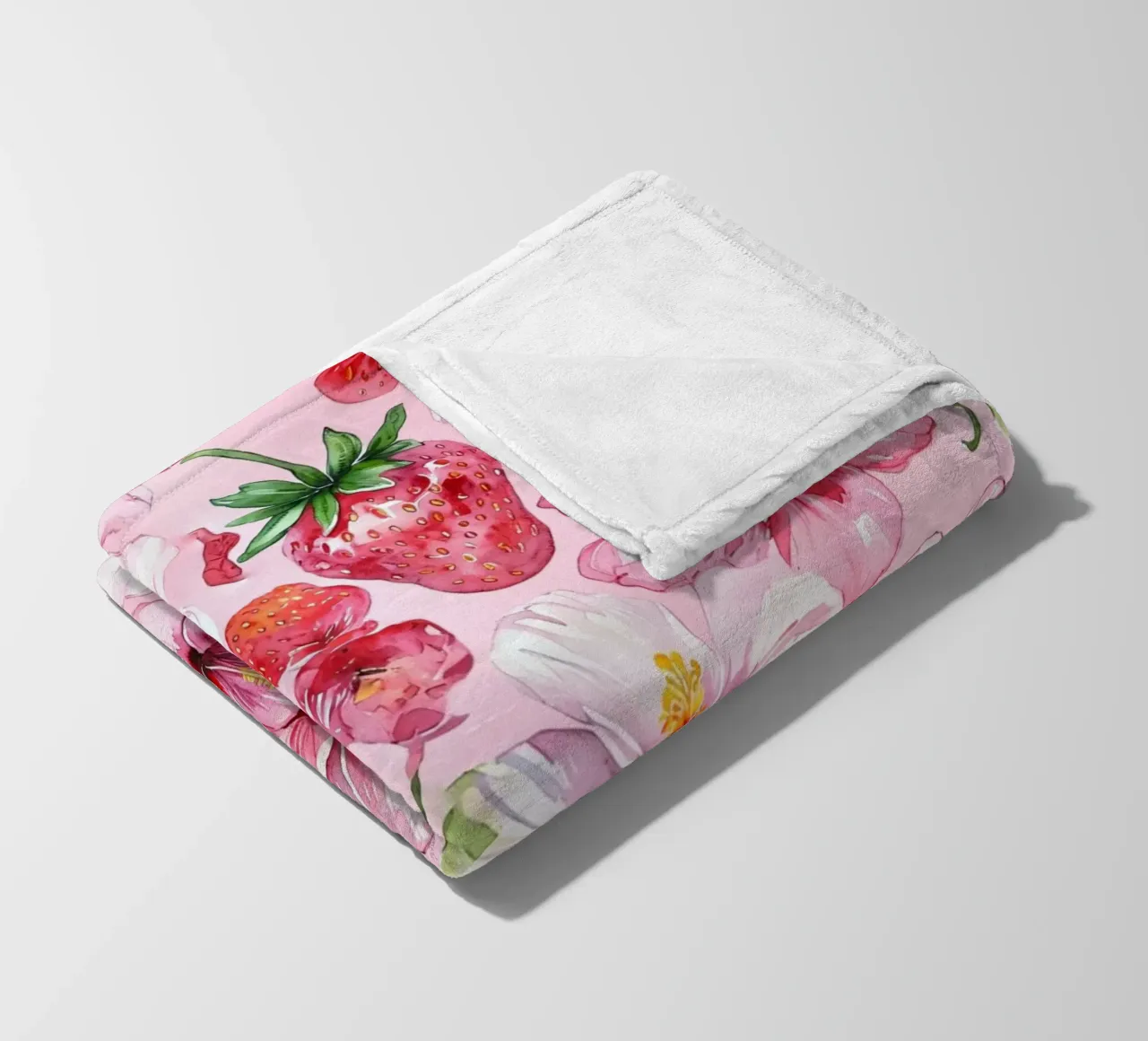 Strawberry Hibiscus Pattern coperta in pile da AzStore11