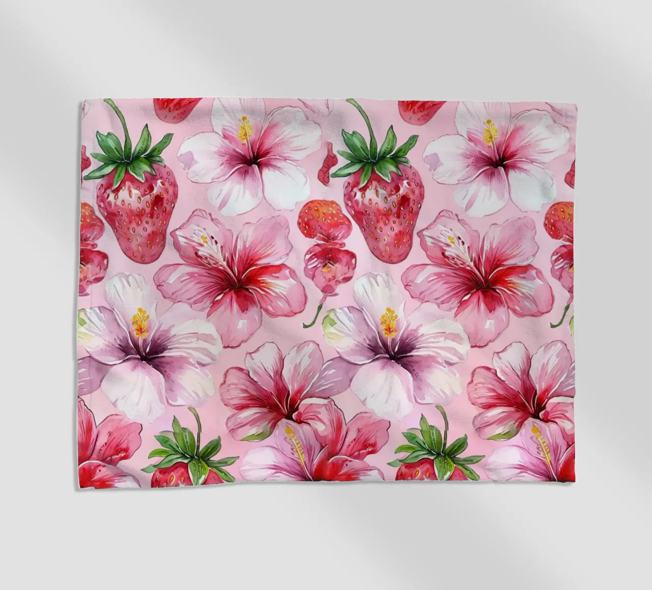 Strawberry Hibiscus Pattern telo mare da AzStore11