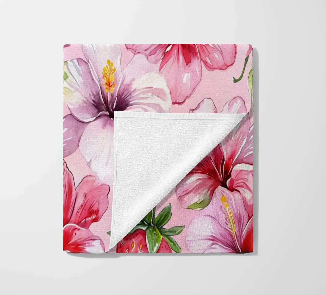 Strawberry Hibiscus Pattern telo mare da AzStore11