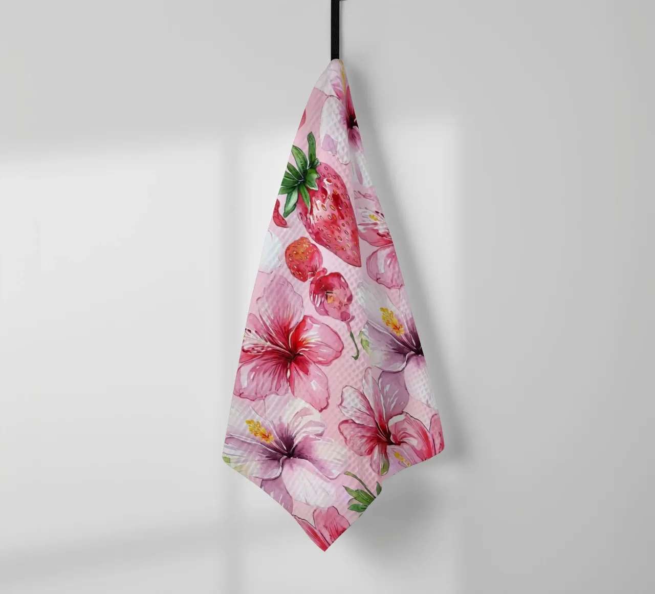 Strawberry Hibiscus Pattern canovaccio da cucina da AzStore11