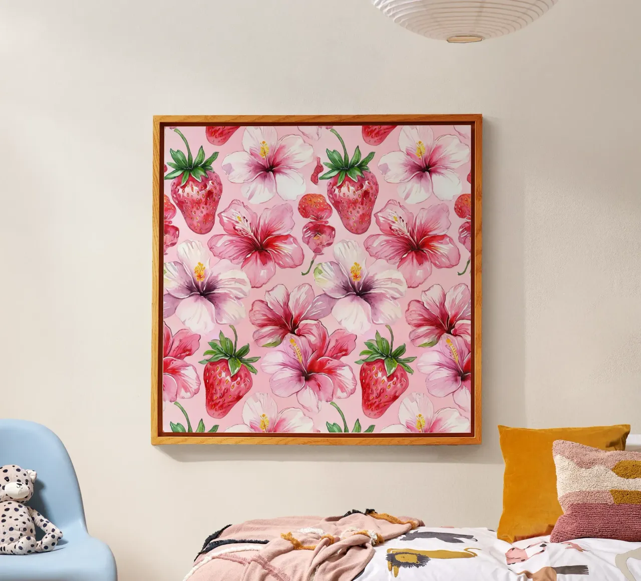 Strawberry Hibiscus Pattern plexiglass da AzStore11