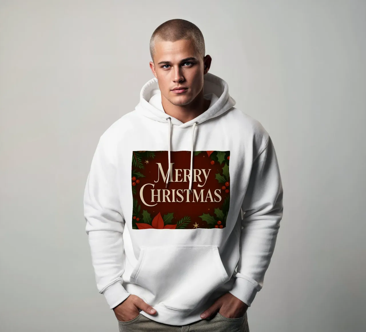 Buon Natale botanico classico felpa con cappuccio da Nordic Noel Studio